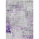 9' X 12' Lavender Gray And Ivory Abstract Washable Indoor Outdoor Area Rug