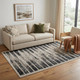 5' X 8' Gray And Black Abstract Distressed Area Rug