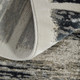 7' X 10' Gray And Black Abstract Distressed Area Rug