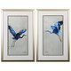 Set of Two Blue Heron Framed Art