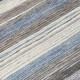 10' X 14' Denim Blue Beige And Taupe Striped Washable Indoor Outdoor Area Rug