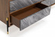 63" Walnut And Grey Faux Marble Wood Six Drawer Double Dresser