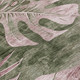 10' X 14' Olive Green And Blush Floral Washable Indoor Outdoor Area Rug