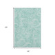 8' X 10' Teal And Ivory Paisley Washable Area Rug With UV Protection