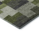 9' X 12' Olive Green Gray And Ivory Geometric Washable Area Rug With UV Protection