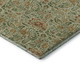 5' X 8' Artichoke Green And Rust Floral Washable Area Rug With UV Protection