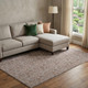 10' X 14' Copper And Gray Floral Washable Area Rug With UV Protection