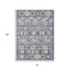 7' X 9' Blue And Gray Abstract Stain Resistant Indoor Outdoor Area Rug