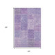 10' X 14' Lavender And Purple Patchwork Washable Area Rug With UV Protection