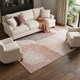 8' X 10' Blush And Plum Abstract Washable Area Rug With UV Protection