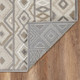 3' X 5' Gray and Ivory Southwestern Stain Resistant Indoor Outdoor Area Rug