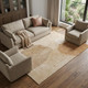 10' X 14' Rust And Copper Abstract Washable Area Rug With UV Protection