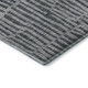 10' X 14' Charcoal And Gray Striped Washable Area Rug With UV Protection