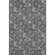 3' X 5' Gray And Silver Floral Washable Area Rug With UV Protection