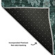8' X 10' Teal And Ivory Floral Washable Area Rug With UV Protection