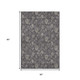 5' X 8' Taupe And Beige Floral Washable Area Rug With UV Protection