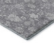 5' X 8' Gray And Ivory Floral Washable Area Rug With UV Protection