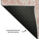 3' X 5' Pink And Ivory Floral Washable Area Rug With UV Protection