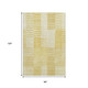 8' X 10' Amber And Ivory Striped Washable Area Rug With UV Protection