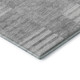 8' Silver And Gray Striped Washable Round Rug With UV Protection