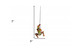 6" X 3" Rainbow Resin Climbing Man Hanging Dimensional Sculpture With Hooks