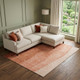 9' X 12' Rust And Ivory Ombre Washable Area Rug With UV Protection