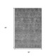 5' X 8' Gray And Silver Abstract Washable Area Rug With UV Protection