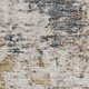 3' X 5' Beige Gray And Copper Abstract Washable Area Rug With UV Protection