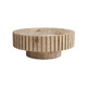 32" Natural Wood Round Pedestal Coffee Table