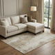 9' X 12' Taupe And Ivory Abstract Washable Area Rug With UV Protection