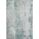 10' X 14' Turquoise And Ivory Abstract Washable Area Rug With UV Protection