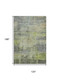 10' X 14' Artichoke Green Charcoal And Silver Abstract Washable Area Rug With UV Protection