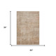 3' X 5' Coral And Beige Abstract Washable Area Rug With UV Protection