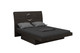 Gray Wood King Bed Frame With Drawer With Drawer Storage