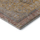 10' X 14' Gold Copper And Gray Floral Medallion Washable Area Rug With UV Protection