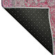 3' X 5' Pink Mauve And Gray Floral Medallion Washable Area Rug With UV Protection