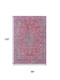 8' X 10' Pink Mauve And Gray Floral Medallion Washable Area Rug With UV Protection