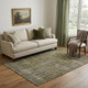 5' X 8' Pewter And Silver Abstract Washable Area Rug With UV Protection