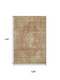 9' X 12' Rust And Beige Medallion Washable Area Rug With UV Protection