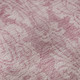 8' Pink And Ivory Damask Washable Round Rug With UV Protection