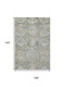 9' X 12' Pewter Gray And Wheat Mosaic Washable Area Rug With UV Protection