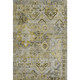 8' X 10' Pewter Gold And Silver Floral Washable Area Rug With UV Protection