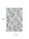10' X 14' Pale Aqua Gray And Ivory Abstract Geometric Washable Area Rug With UV Protection