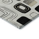 9' X 12' Ivory Black And Beige Geometric Washable Area Rug With UV Protection
