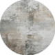 8' Ivory Gray And Beige Abstract Washable Round Rug With UV Protection