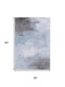 3' X 5' Sky Blue Gray And Silver Abstract Washable Area Rug With UV Protection