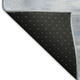 8' Sky Blue Gray And Silver Abstract Washable Round Rug With UV Protection