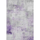8' X 10' Lavender Silver And Gray Abstract Washable Area Rug With UV Protection