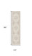8' Ivory And Brown Floral Medallion Washable Runner Rug