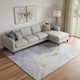 9' X 12' Lavender Gray And Silver Abstract Washable Area Rug With UV Protection